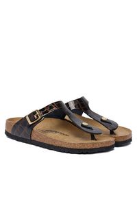 Birkenstock Japonki Gizeh 1032837 Czarny. Kolor: czarny. Materiał: lakier, skóra #3