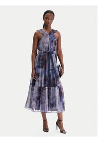 DKNY Sukienka letnia P5KBGD66 Granatowy Regular Fit. Kolor: niebieski. Materiał: syntetyk. Sezon: lato #4