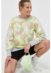 Adidas - adidas bluza damska wzorzysta. Materiał: poliester. Styl: klasyczny #1