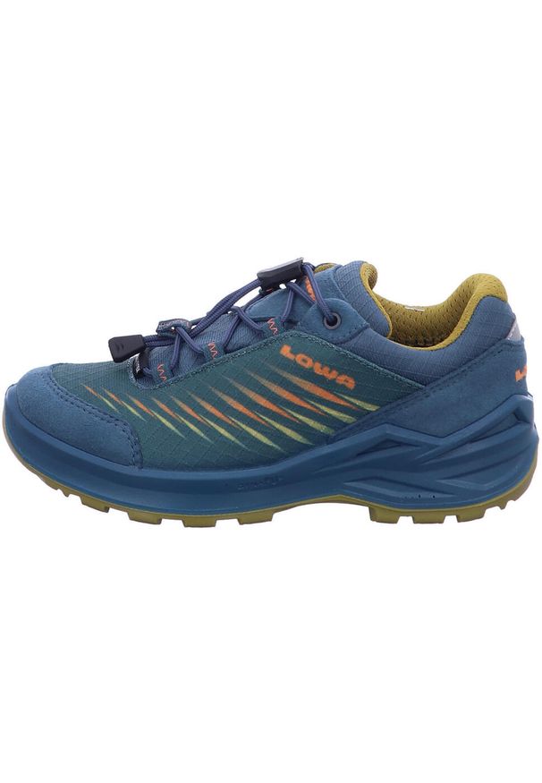 Buty trekkingowe dla dzieci Lowa Zirrox. Kolor: niebieski, turkusowy, wielokolorowy. Materiał: materiał. Szerokość cholewki: normalna. Sport: turystyka piesza
