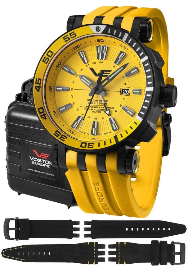 Zegarek męski Vostok Europe NH34-575C719SY żółty. Kolor: żółty