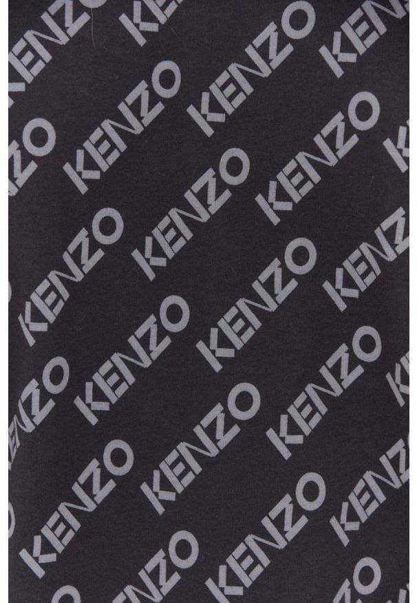 Kenzo - KENZO Czarny t-shirt damski w logo. Kolor: czarny