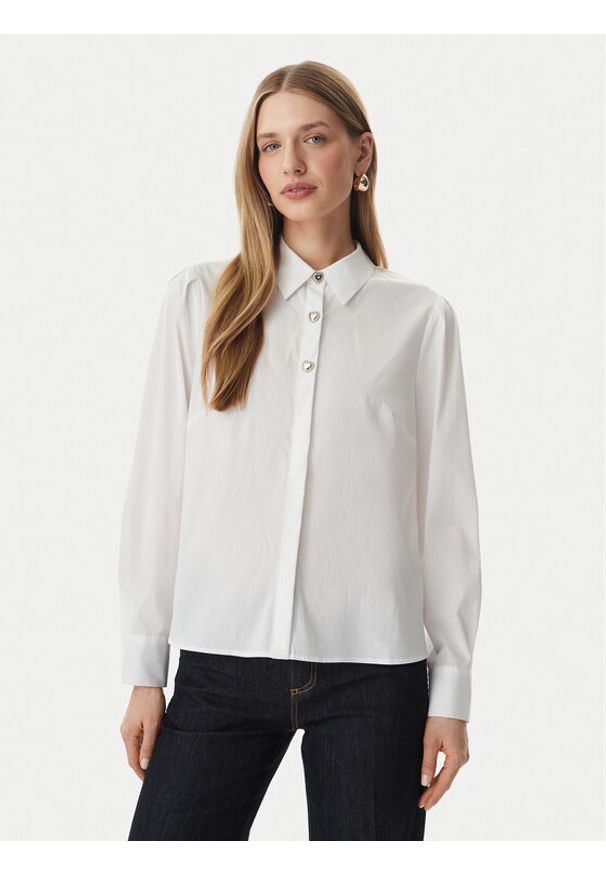 Morgan Koszula 261-COEUR Biały Regular Fit. Kolor: biały. Materiał: bawełna