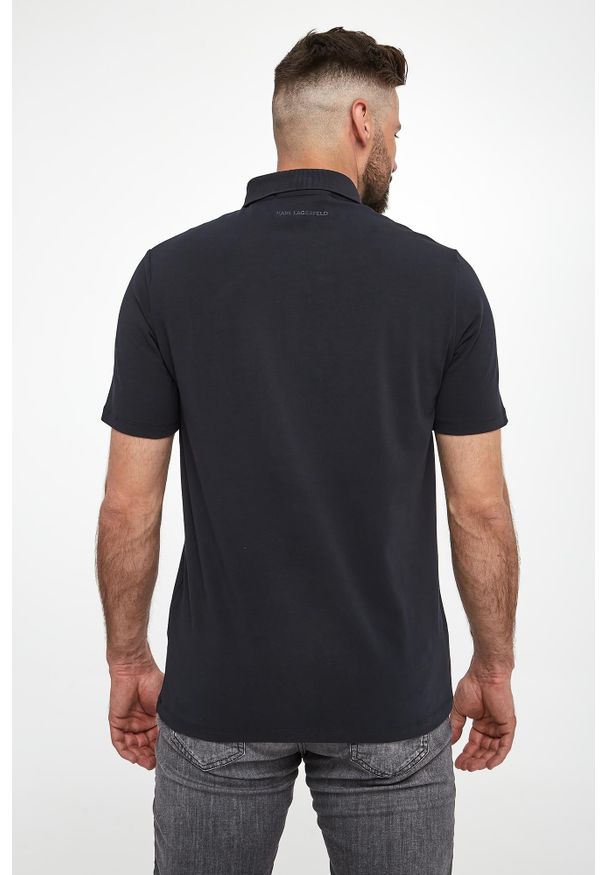 Karl Lagerfeld - Polo męskie z logo KARL LAGERFELD. Typ kołnierza: polo