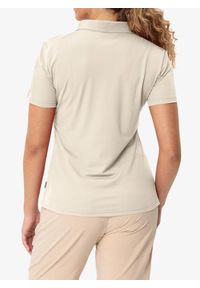 Koszulka damska Vaude Essential Polo Shirt. Typ kołnierza: polo. Kolor: beżowy