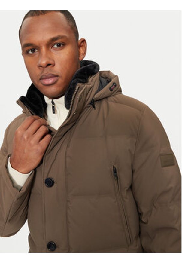 Hechter Paris Kurtka puchowa 50168 142205 Beżowy Regular Fit. Kolor: beżowy. Materiał: syntetyk