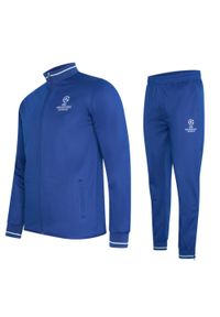 CHAMPIONS LEAGUE - Dres piłkarski dziecięcy Champions League. Kolor: niebieski. Materiał: dresówka. Styl: sportowy