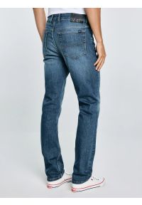 Big-Star - Jeansy męskie dopasowane granatowe Terry High Waist 329. Okazja: na co dzień. Stan: podwyższony. Kolor: niebieski. Styl: klasyczny, casual #4
