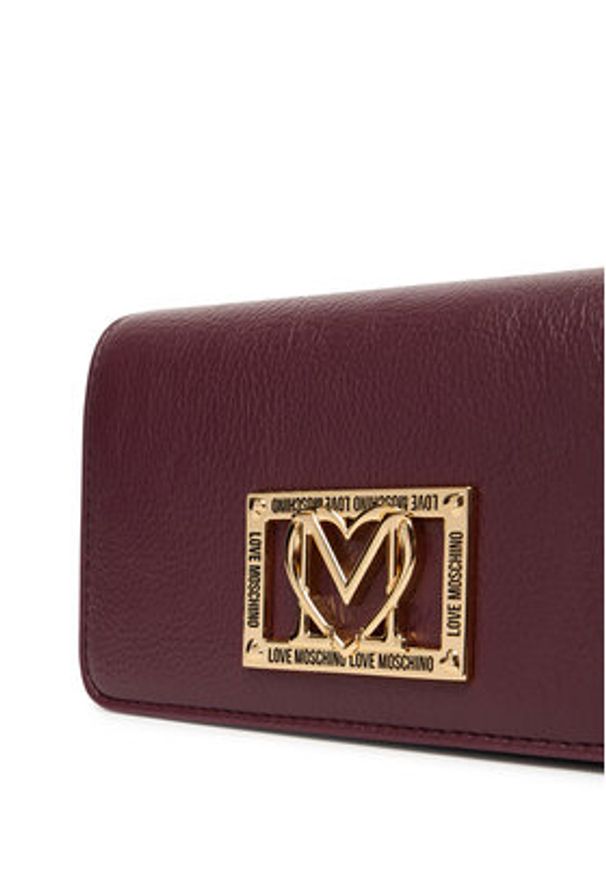 Love Moschino - LOVE MOSCHINO Torebka JC5602PP1NLI0552 Bordowy. Kolor: czerwony. Materiał: skórzane