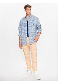 Tommy Jeans Koszula DM0DM16778 Niebieski Oversize. Kolor: niebieski. Materiał: bawełna #4
