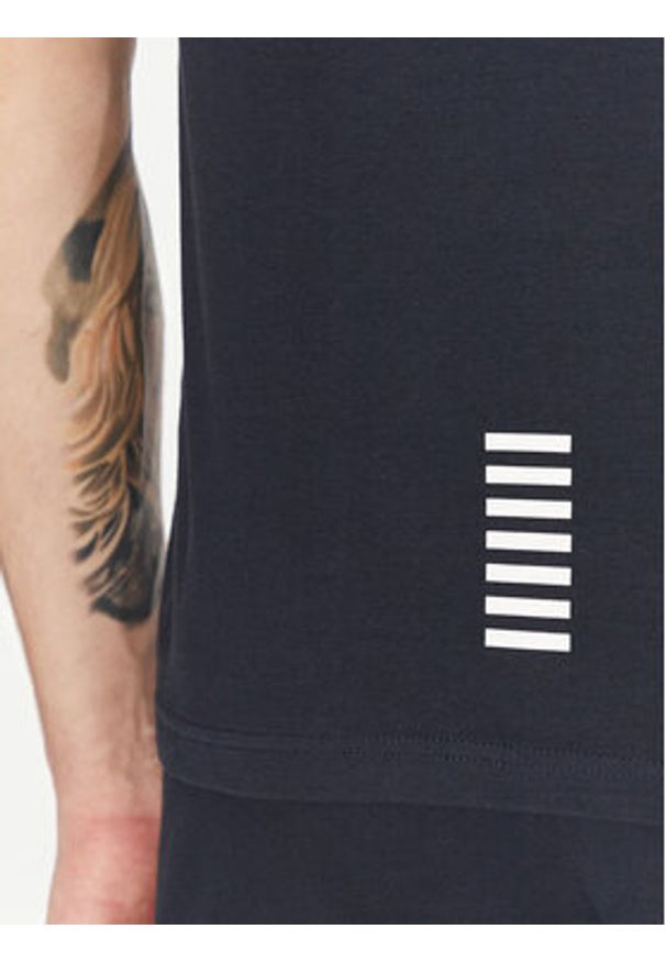 EA7 Emporio Armani T-Shirt 8NPT26 PJVQZ 1562 Granatowy Regular Fit. Kolor: niebieski. Materiał: bawełna