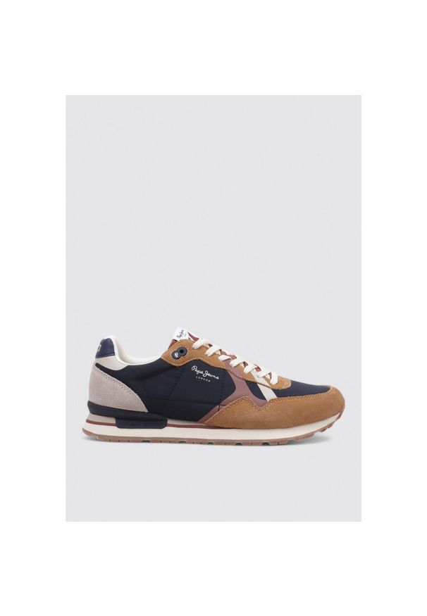 Buty męskie Pepe Jeans Brit Cover cognac. Kolor: brązowy