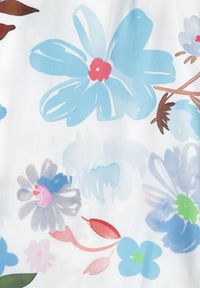 Born2be - Niebieska Koszula Wiskozowa w Kwiaty Syro. Okazja: na co dzień. Typ kołnierza: dekolt w kształcie V. Kolekcja: plus size. Kolor: niebieski. Materiał: wiskoza. Wzór: kwiaty. Styl: casual #4