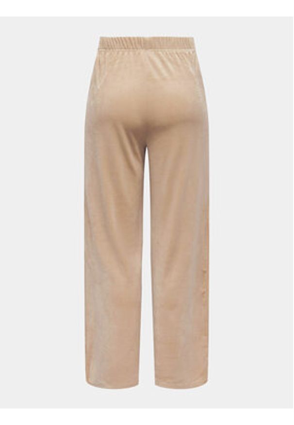 only - ONLY Spodnie dzianinowe Rebel 15311822 Beżowy Straight Fit. Kolor: beżowy. Materiał: syntetyk