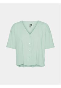 Vero Moda Bluzka Jesmilo 10279696 Zielony Regular Fit. Kolor: zielony. Materiał: len #7