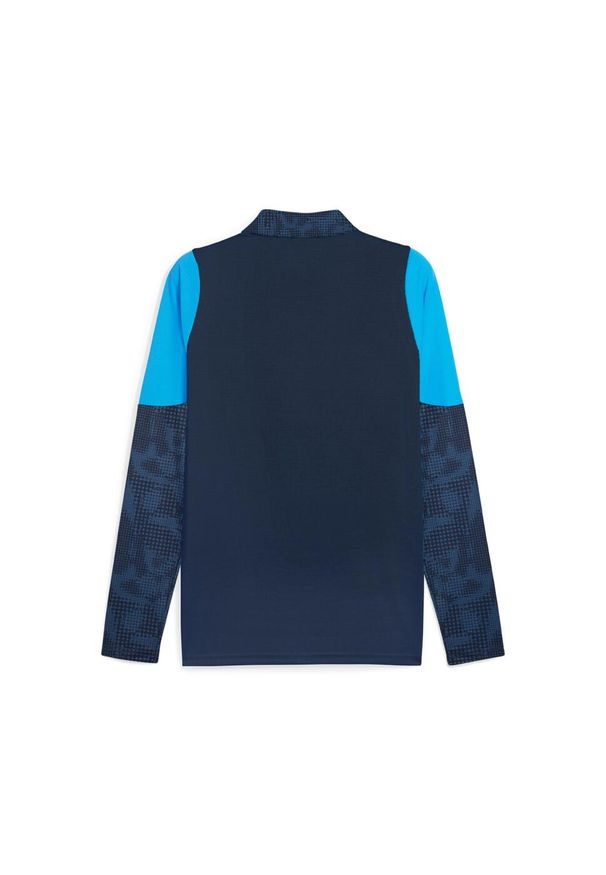 Puma - Treningowa góra 1/4 zip OM 2025/26. Kolor: niebieski. Sport: piłka nożna