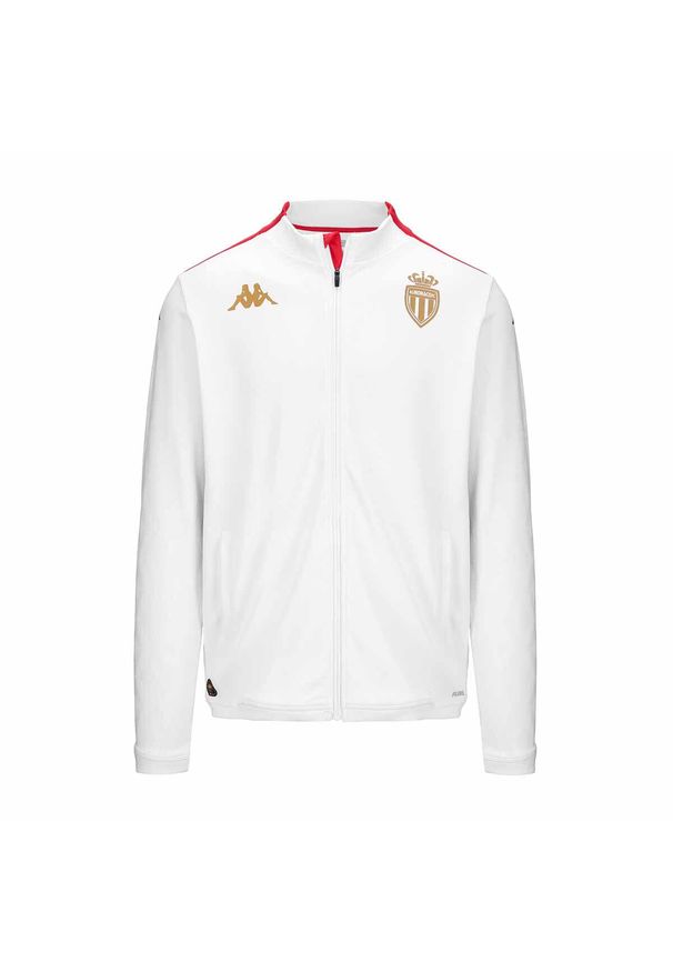 Kappa - Bluza dziecięca AS Monaco Arun Pro 8 2024/25. Kolor: wielokolorowy, biały, czerwony. Wzór: kolorowy. Sport: piłka nożna