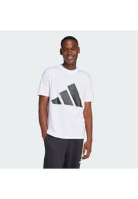 Adidas - Koszulka Essentials Big Logo. Kolor: biały, wielokolorowy, czarny. Materiał: bawełna