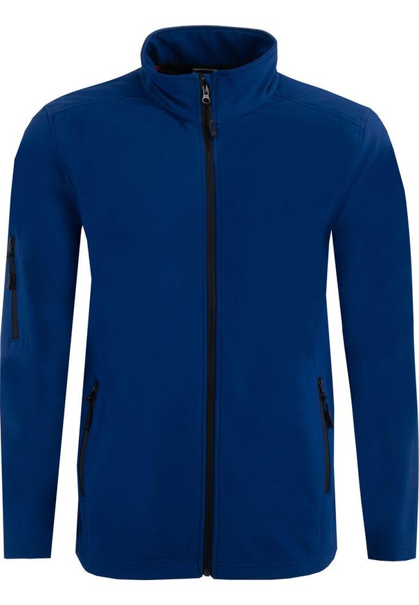 ZUMBA WEAR - Męska Kurtka Softshell Uniwear - Wiatroodporna i Oddychająca. Kolor: niebieski. Materiał: elastan, poliester. Sport: turystyka piesza