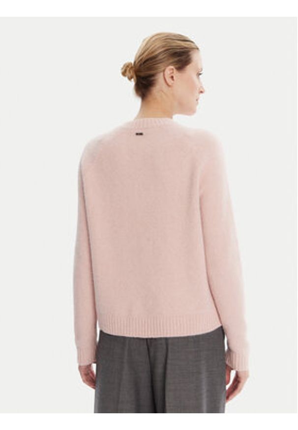 BOSS Sweter Febisan 50478315 Różowy Regular Fit. Kolor: różowy. Materiał: wełna