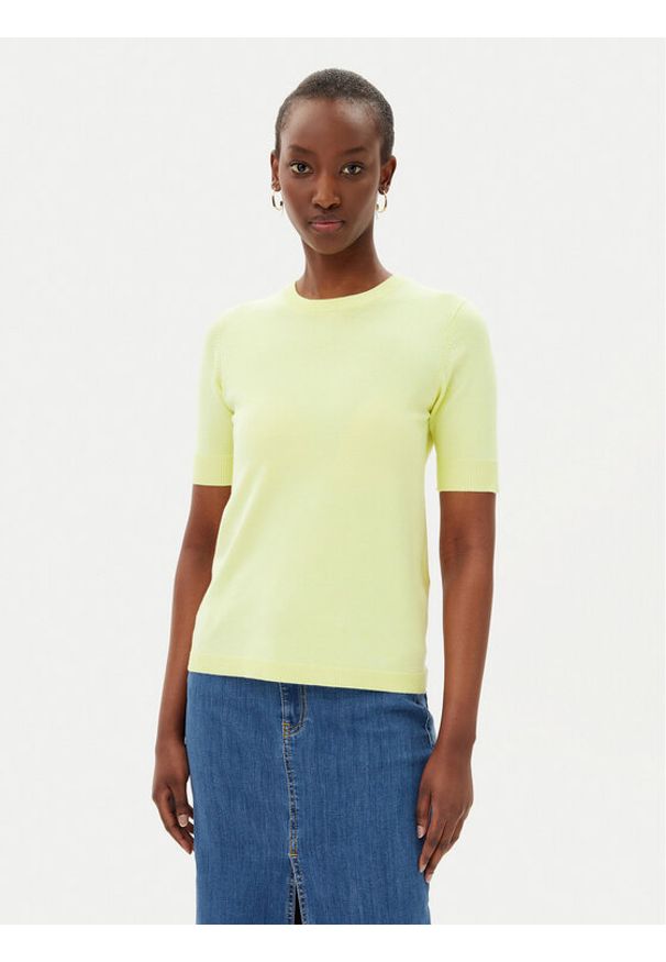 Marella Sweter Irene 2515361261 Zielony Slim Fit. Kolor: zielony. Materiał: wiskoza, syntetyk