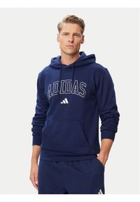 Adidas - adidas Bluza Collegiate Script Graphic Hoodie KC7186 Niebieski Regular Fit. Kolor: niebieski. Materiał: bawełna #1