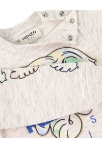 Kenzo kids - KENZO KIDS - Bawełniana bluza ze słoniem 0-3 lat. Kolor: szary. Materiał: bawełna. Długość rękawa: długi rękaw. Długość: długie. Wzór: melanż, haft. Sezon: lato