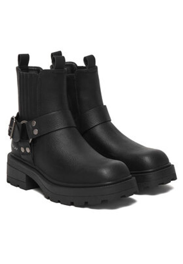 Replay - REPLAY Botki GWL68.000.C0007S Czarny. Kolor: czarny. Materiał: skóra