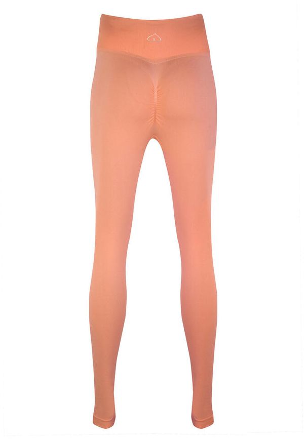 BESHAPED - Legginsy fitness damskie Beshaped Gym Queen modelujące. Kolor: pomarańczowy. Materiał: nylon. Sport: fitness