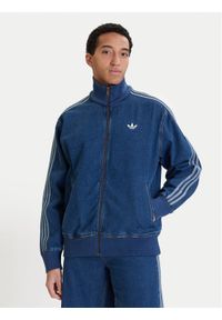 Adidas - adidas Bluza adicolor Denim Firebird KD1517 Niebieski Loose Fit. Kolor: niebieski. Materiał: bawełna #1