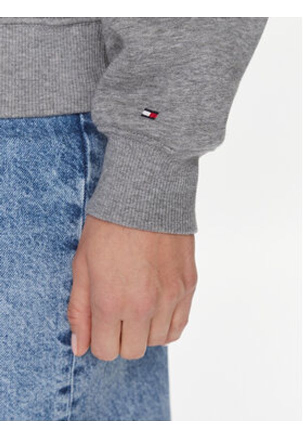 TOMMY HILFIGER - Tommy Hilfiger Bluza Logo WW0WW39791 Szary Regular Fit. Kolor: szary. Materiał: bawełna, syntetyk