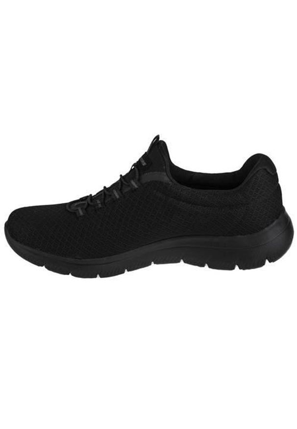 skechers - Buty do chodzenia damskie Skechers Summits. Zapięcie: sznurówki. Kolor: czarny. Materiał: materiał, syntetyk, tkanina. Szerokość cholewki: normalna. Sport: turystyka piesza