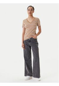 TOMMY HILFIGER - Tommy Hilfiger T-Shirt New Cody WW0WW40584 Brązowy Slim Fit. Kolor: brązowy #5
