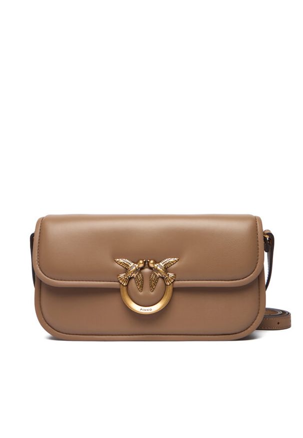 Pinko - PINKO Torebka Love Box Baguette Al 25-26 PLTT 105083 A26L Brązowy. Kolor: brązowy. Materiał: skórzane