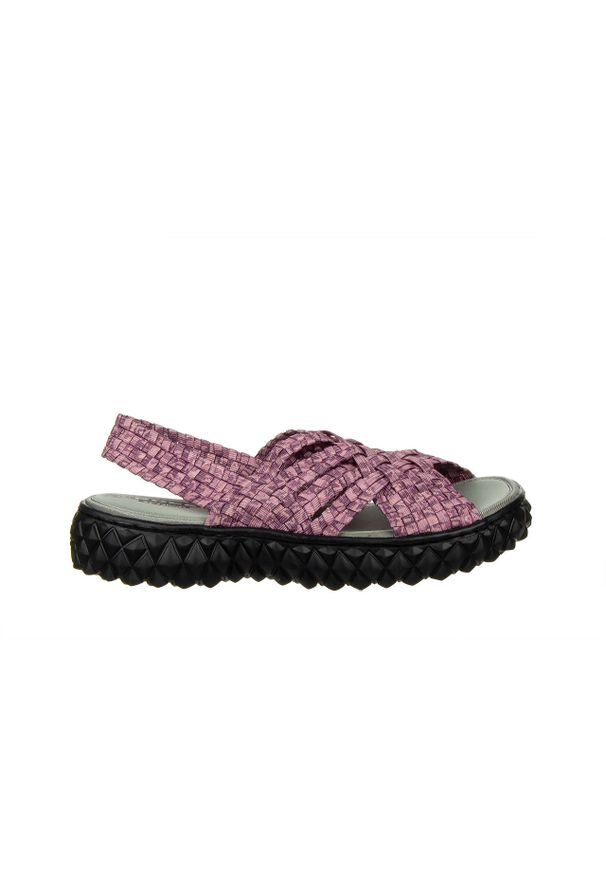 Rock Spring - Sandały Rock Dakota Syrah 032950, Różowy, Materiał - 36. Zapięcie: pasek. Kolor: różowy. Materiał: tkanina. Wzór: paski. Sezon: lato. Styl: rockowy