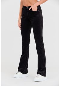 7 FOR ALL MANKIND Czarne damskie spodnie welurowe Bootcut Velvet, Rozmiar 29. Kolor: czarny. Materiał: welur
