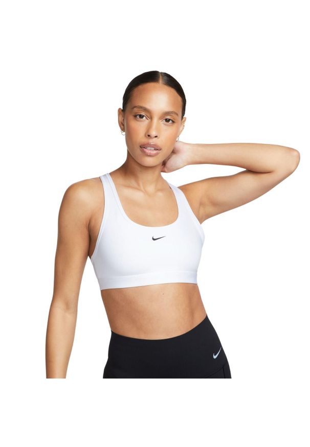 Nike - Biustonosz Sportowy Damski / Damski Swoosh Light Support. Kolor: biały