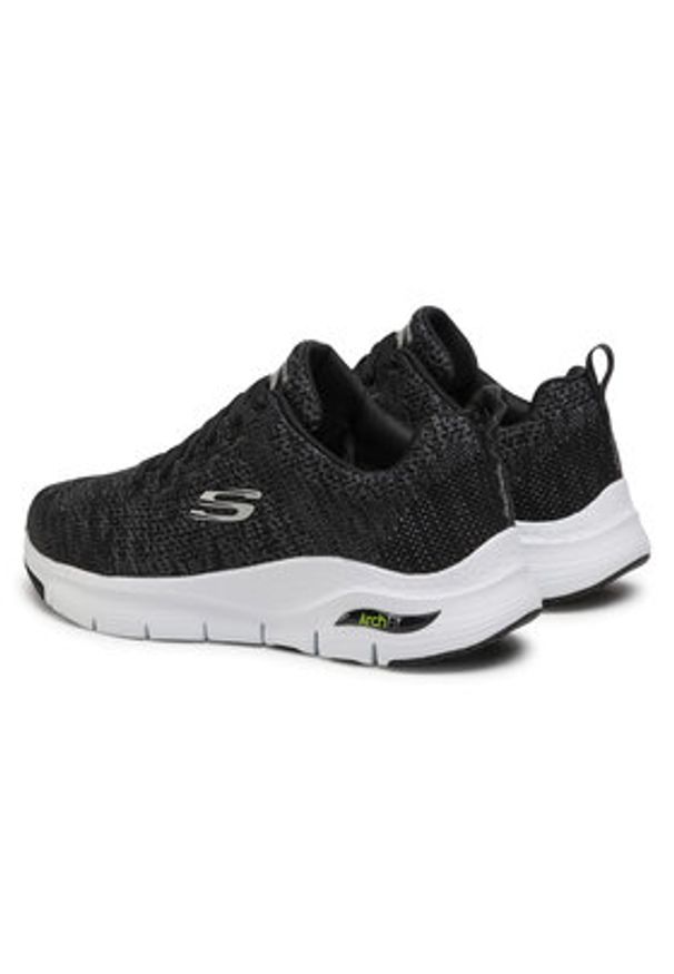 skechers - Skechers Sneakersy Paradyme 232041/BKW Czarny. Kolor: czarny. Materiał: materiał