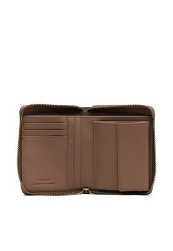 Pinko - PINKO Portfel Taylor Zip Around AI 23-24 PCPL 100249 A0F1 Brązowy. Kolor: brązowy. Materiał: skóra
