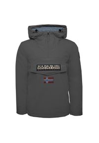 Zimowa kurtka wodoodporna Napapijri Rainforest 3. Kolor: szary. Sezon: zima. Sport: turystyka piesza #1