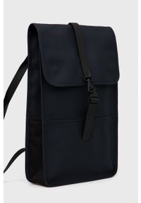 Rains plecak 12200 Backpack kolor granatowy duży gładki 12200.47-Navy. Kolor: niebieski. Wzór: gładki #5