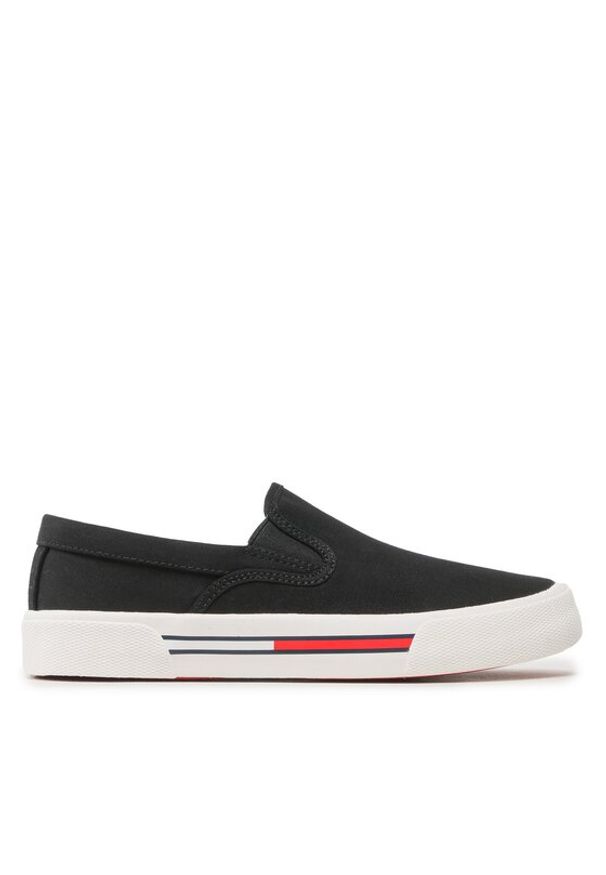 Tommy Jeans Tenisówki Slip On EN0EN02088 Czarny. Zapięcie: bez zapięcia. Kolor: czarny. Materiał: materiał