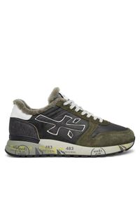 Premiata Sneakersy Mick 6566M Khaki. Kolor: brązowy. Materiał: zamsz, skóra