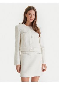Guess Marynarka W6RL54 WJ632 Écru Regular Fit. Materiał: syntetyk #1