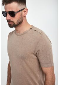 Liu Jo - T-shirt męski lniany LIU JO. Materiał: len #3