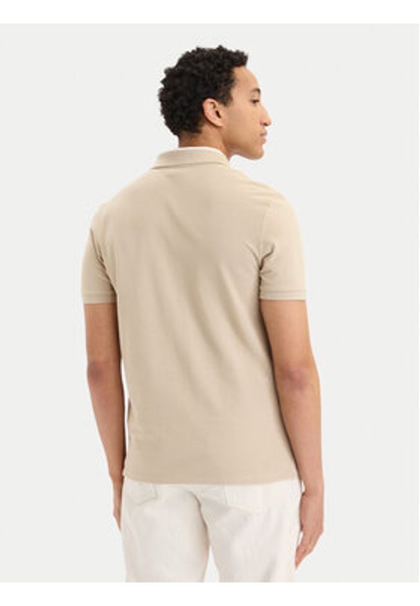 Calvin Klein Jeans Polo LV04RG234G Beżowy jasny Regular Fit. Typ kołnierza: polo. Kolor: beżowy. Materiał: bawełna
