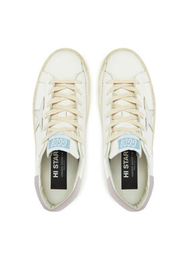 GOLDEN GOOSE Sneakersy Hi Star Classic With List GWF00118.F006845.10527 Biały. Kolor: biały. Materiał: skóra