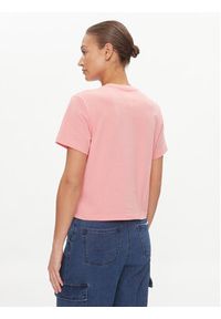 Tommy Jeans T-Shirt Badge DW0DW17391 Różowy Boxy Fit. Kolor: różowy. Materiał: syntetyk