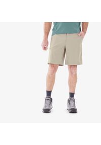 quechua - Spodenki turystyczne męskie Quechua MH100. Kolor: beżowy. Materiał: materiał, poliester