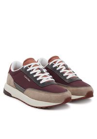 Calvin Klein Sneakersy Low Top Lace Up Repreve Mix HM0HM01714 Brązowy. Kolor: brązowy. Materiał: skóra #3